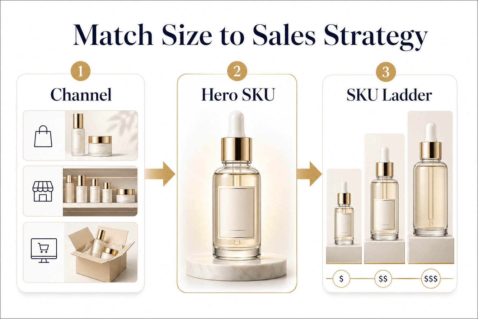 세럼 유리 스포이드 용기 채널별 SKU 전략 — D2C, 올리브영, 면세, 수출